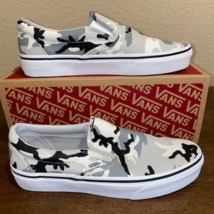Gray camouflage vans